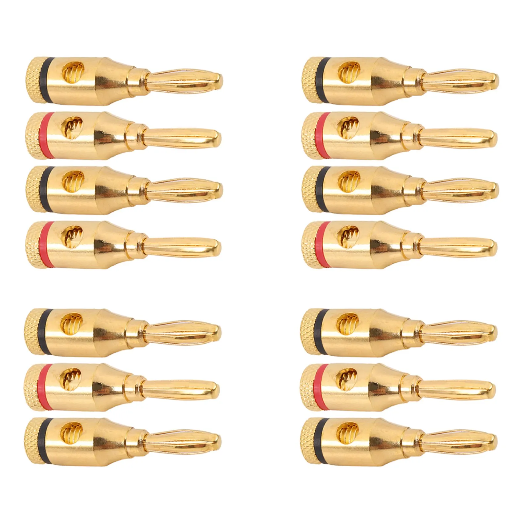 

7 Pairs, Open Screw Banana Plugs for Speaker Cable