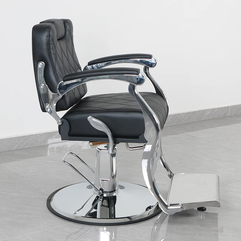 Modern Hydraulic Barber Chairs Luxury Equipment Adjustable Barber Chairs Reception Chaise Coiffeuse Commercial Furniture RR50BC