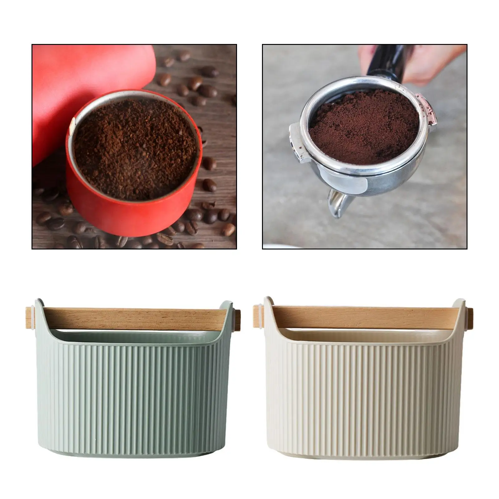 Coffee Grind Knock Box with Detachable Knock Bar Knock Coffee Ground Dump Bin for Coffee Shop Espresso Restaurant Bar Office