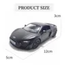 1:36 Audi R8 V10 Coupe Pullback Toy Car Model Official Licensed Alloy Diecast Vehicle Scale Replica Xmas Gift Kid Boy Toy 6