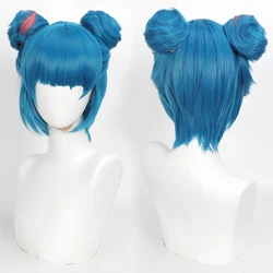 Arcane - Inspired Jinx Cosplay Wig in Blue and Pink - Synthetic Wig with Wig Cap Included (241)