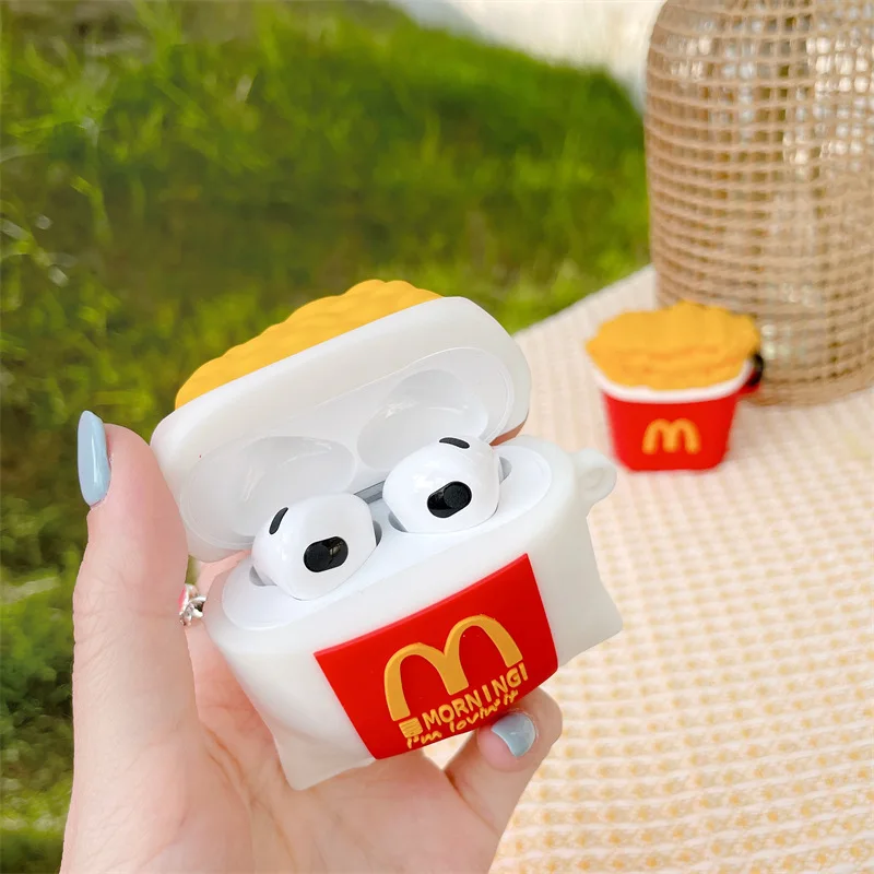 

Creative M French Fries Case for AirPods Pro2 Airpod Pro 1 2 3 Bluetooth Earbuds Charging Box Protective Earphone Case Cover