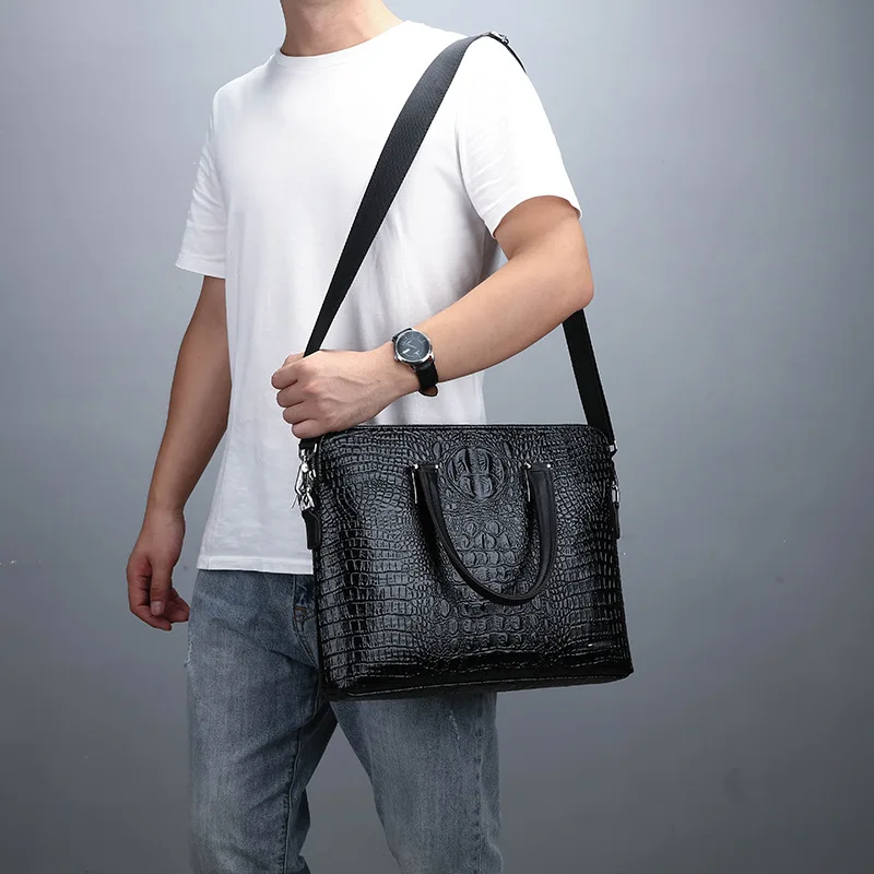 New Men's Large Capacity Business Handbag Shoulder Bag Laptop Briefcase Travel Messenger Bag Gift
