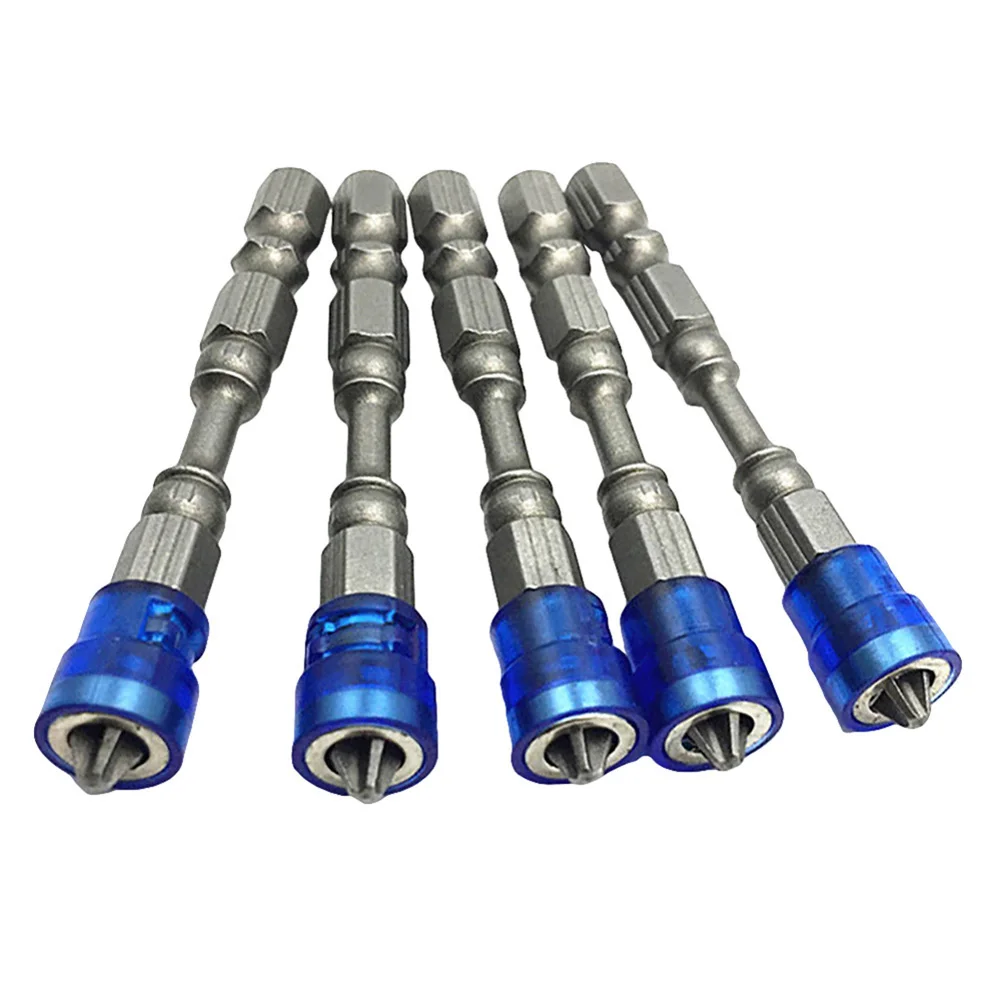 

5Pcs Non-Slip Magnetic Screwdriver Bit Drill Cross-Head PH2 Magnetic Screwdriver Bits Head Screwdriver Drill Bit Accessories