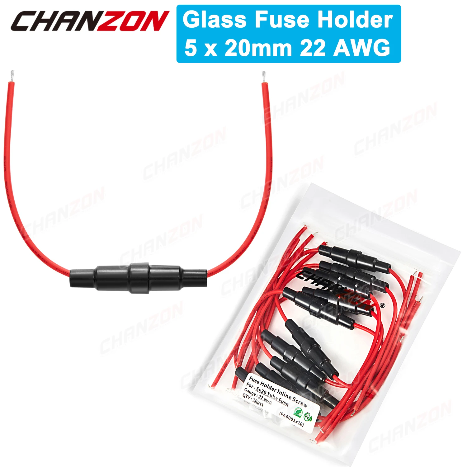 10Pcs 5X20 In Linea Di Vetro Fusibile Auto Scatole Di Vite Del Supporto Tipi Di Caso Tubo Colpo Tenere Supporto 250V 125V 12V 5X20Mm 22 Awg Filo Di Li