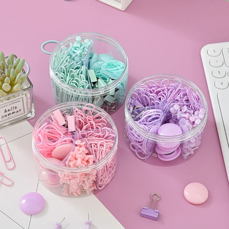 

File Binding Clips Includes 120 Paper Clips 6 X Whiteboard Magnets 65 X Rubber Bands 12 X Dovetails Clips 70 X Push Pins