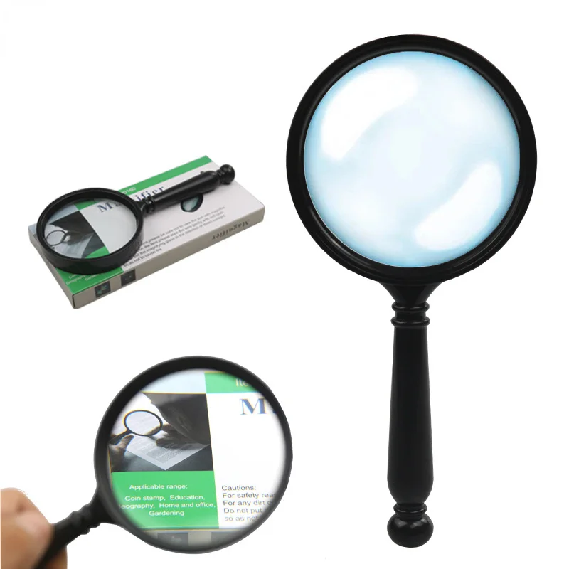 

Handheld Magnifier Reading Tools Instrument Magnifying Glass For Old People Student Plastic Frame Magnifiers