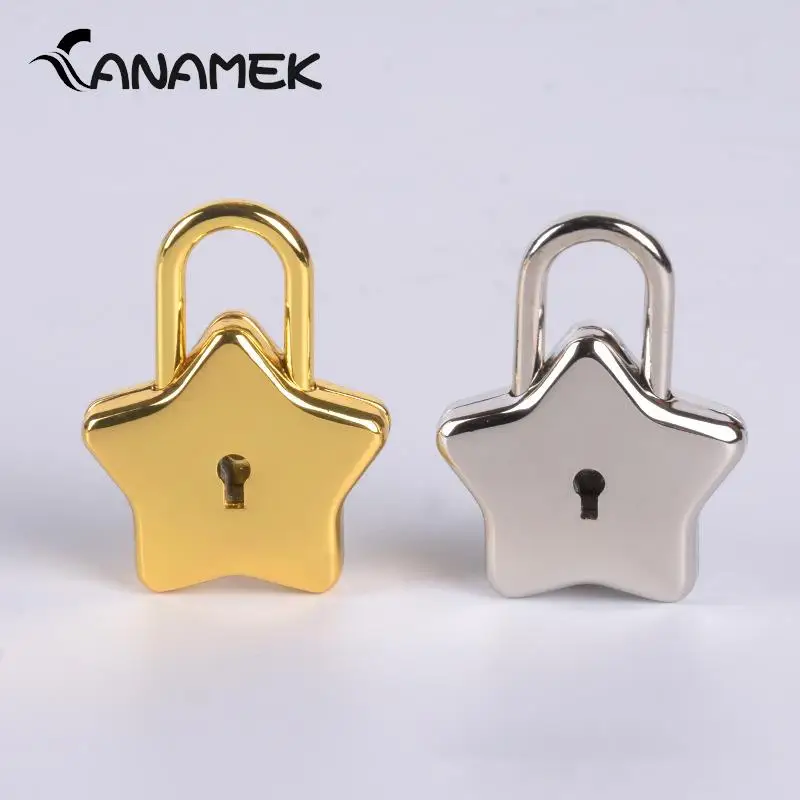 1PCS Security Key Lock With Key Mini Star Shape Archaize Padlocks