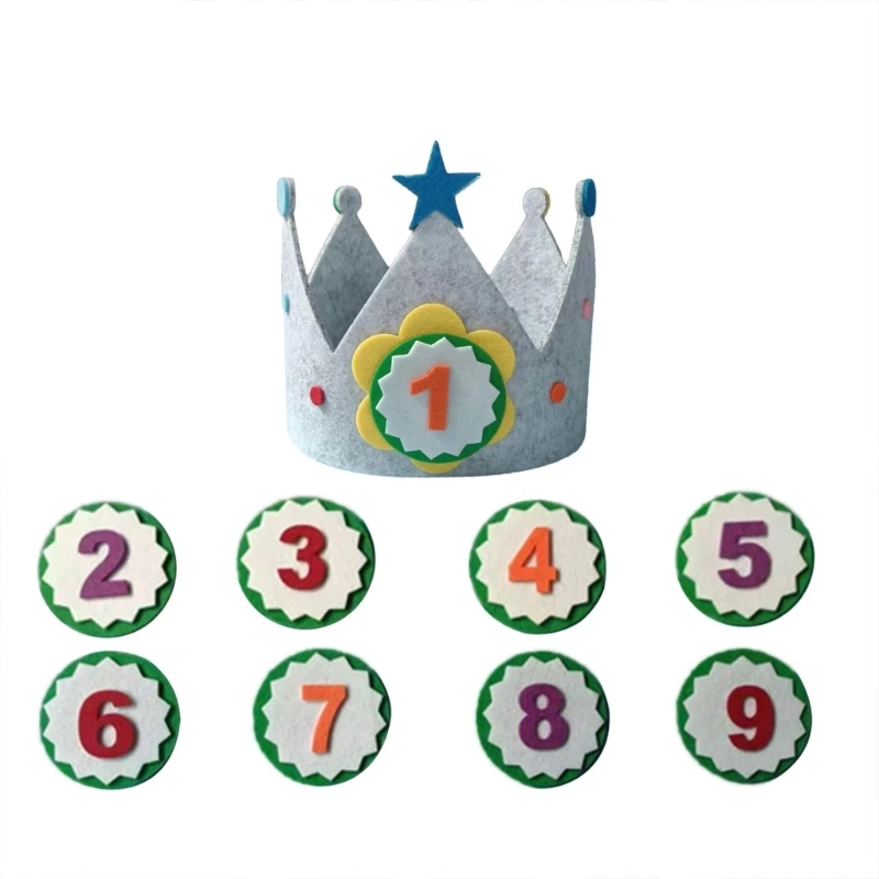 HUYU Festival Crown Hat Birthday Party Hat for Kids Adjust Party Hat Universal Party Hat Newborn Shower Celebration Hat