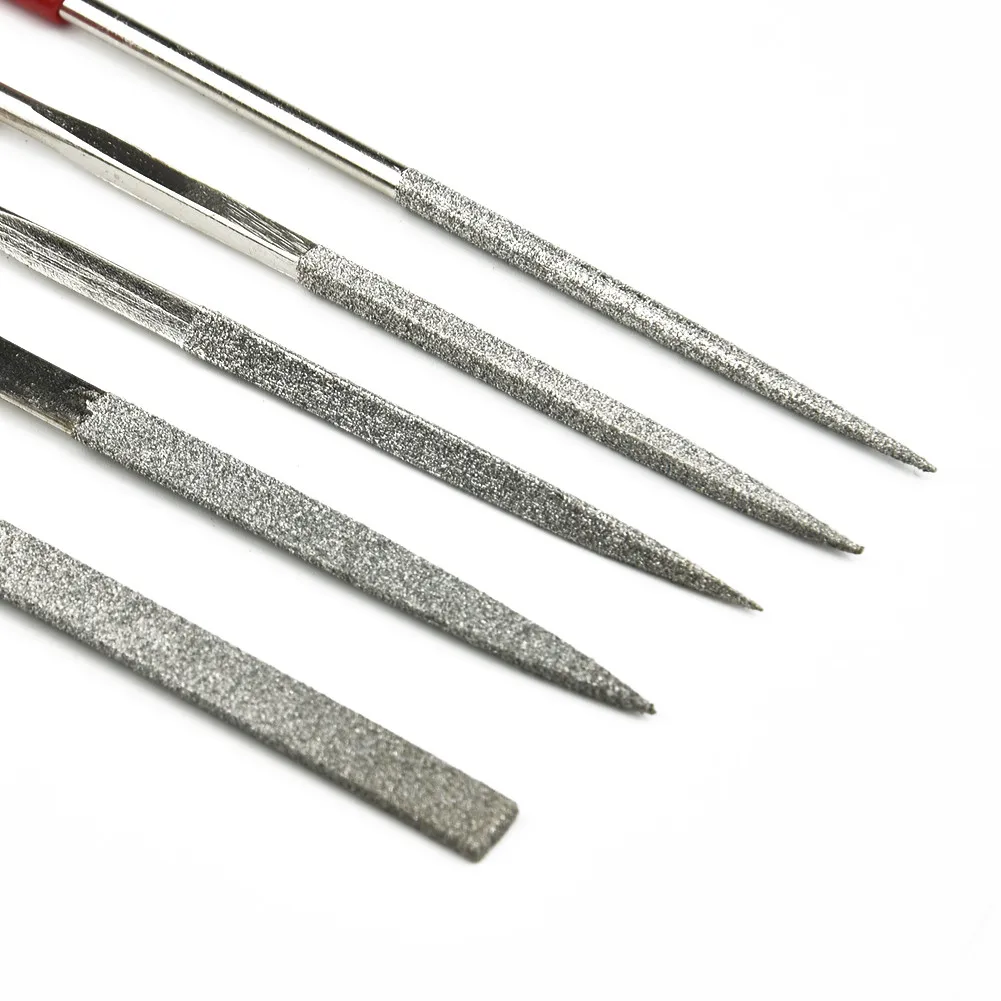 Ceramic Glass Stone Needle Files 5pcs Set Tools Wood Carving Craft Metal Jeweler Diamond Useful Parts Accessory