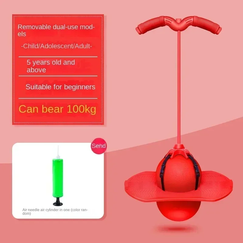Palla Rimbalzante Con Maniglia Per Bambini E Adulti – Resistente, Portata 300 Kg, Include Pompa, Blu/rosa
