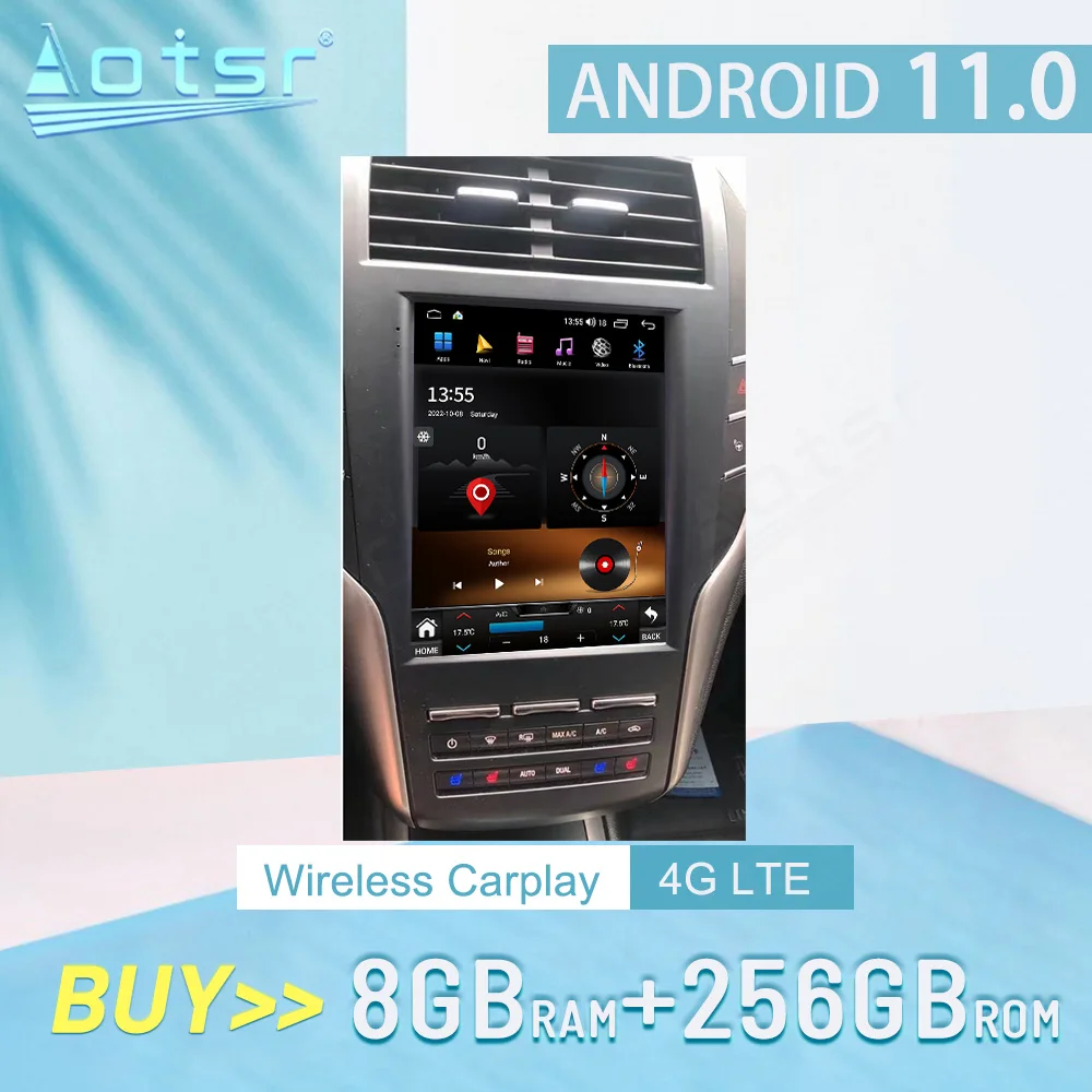 

For Lincoln MKC CARPLAY Android 12 Car Radio Stereo Receiver Autoradio Multimedia Player GPS Navigation