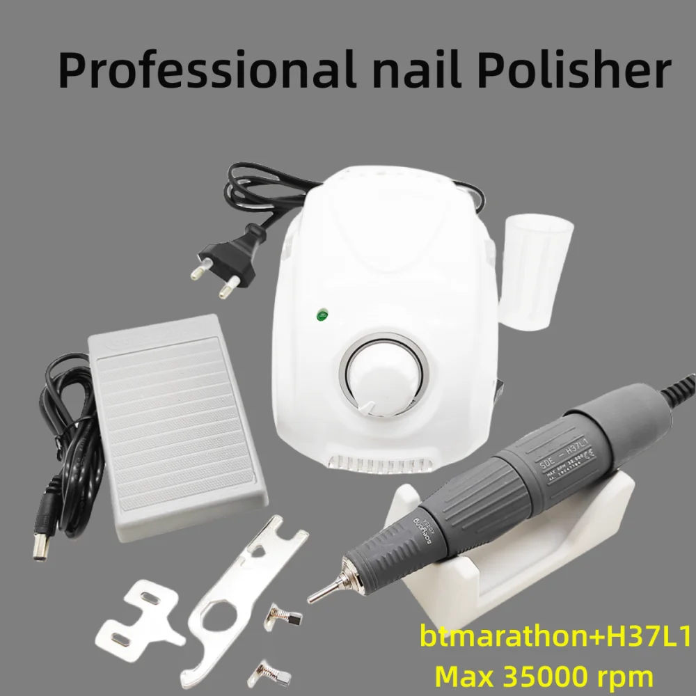 Set Macchinetta Manicure Bt Marathon 3 + 35000 Giri/Min H37L1 Frese Per Manicure Trapano Elettrico Per Unghie Macchina Per Manicure E Pedicure