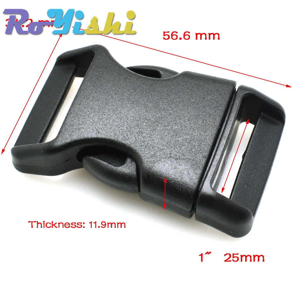 10 Stück/Packung Piastic Side Release Buckle gebogen 550 Paracord Armband Hundehalsband Rucksackgurt Gurtband 10 mm 15 mm 20 mm 25 mm – Detail 6