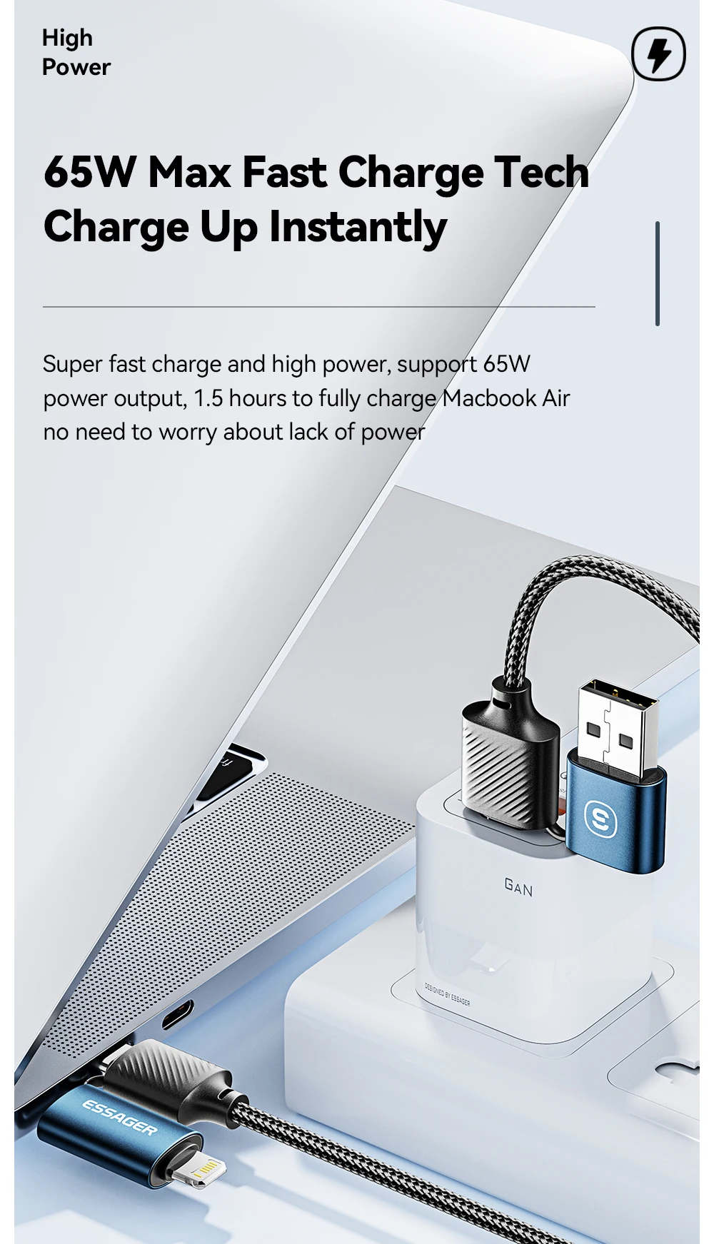 Essager 2 في 2 USB سريع ، هاتف محمول من نوع USB وphone Apple من نوع C ، ملحقات كابل شحن الكمبيوتر اللوحي 4 Essager 2 في 2 USB سريع ، هاتف محمول من نوع USB وphone Apple من نوع C ، ملحقات كابل شحن الكمبيوتر اللوحي