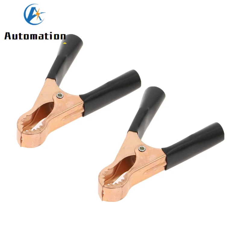 50A Red + Black 80mm Crocodile Car Caravan Van Battery Test Lead Clips 2/10Pcs Alligator Clips Connector Plug Power