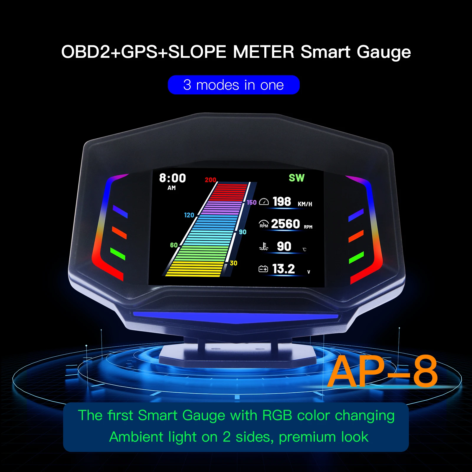 AP-8 HUD   ÷ OBD+GPS  ý   ǻ  ڵ ̺ ڵ 