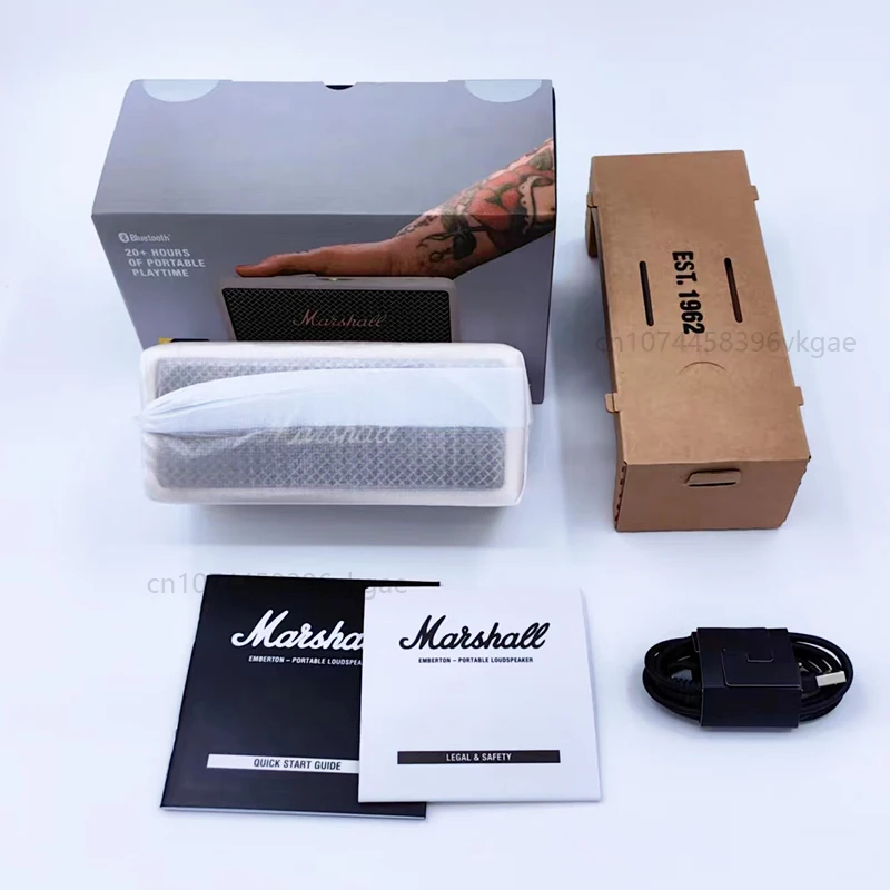 Bluetooth Speaker Portable Outdoor Camping Wireless MARSHALL EMBERTON IPX7 Waterproof 360&deg; Stereo Bass Sound