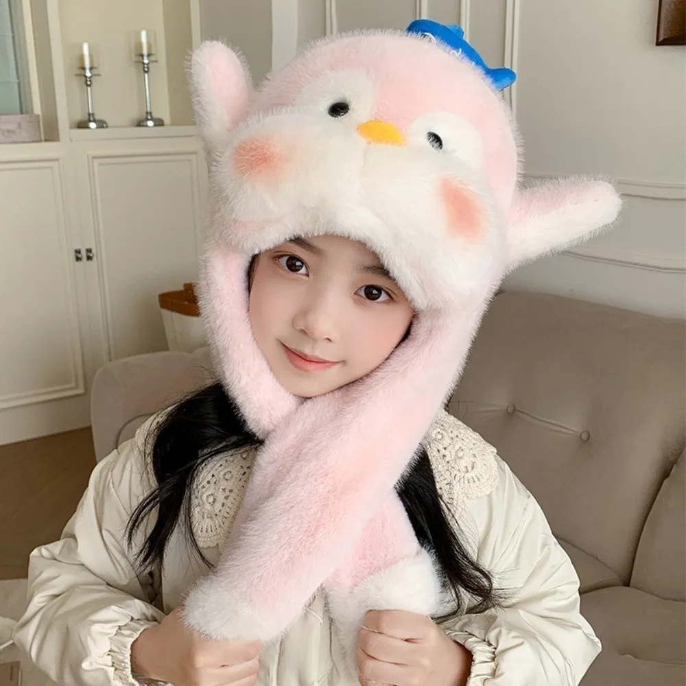 Fashion Cute Cartoon Balaclava Hat Windproof Warm Pullover Hats Cold Proof Thickned Ear Protection Cap Winter