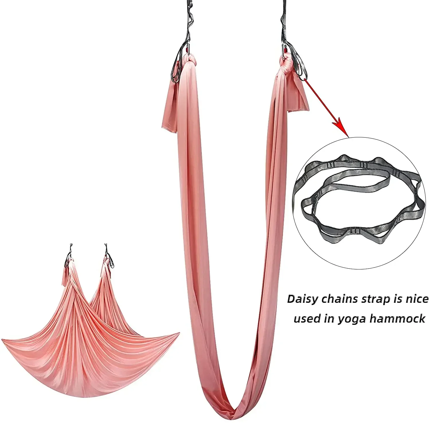 Hanging Rope Climbing Rope Chrysanthemum Yoga Stretch Belt Extender Strap for Aerial Yoga Hammock Swing Flying Anti-Gravity yoga strap,aerial yoga strap