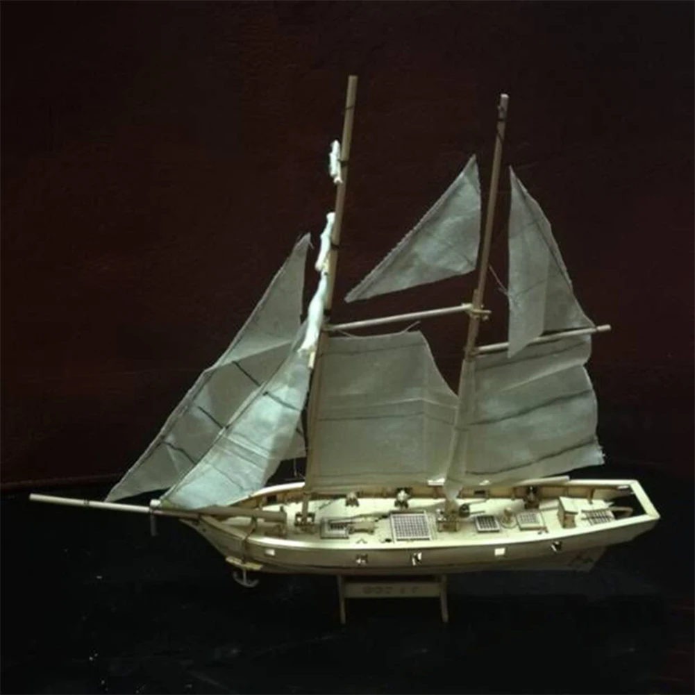 1:100 Scale Wooden Wood Sailboat Ship Kits Home DIY Model Home Decoration Boat Gift Toy for Kids