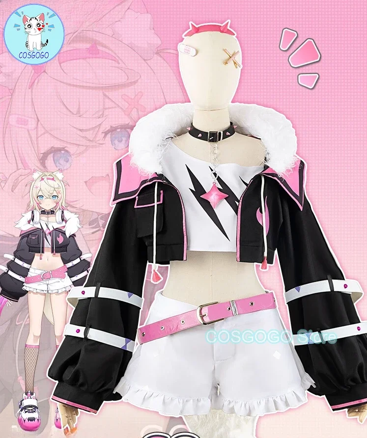 

COSGOGO Vtuber Mococo Abyssgard Cosplay Costume Halloween Outfits Women New Suit Uniform