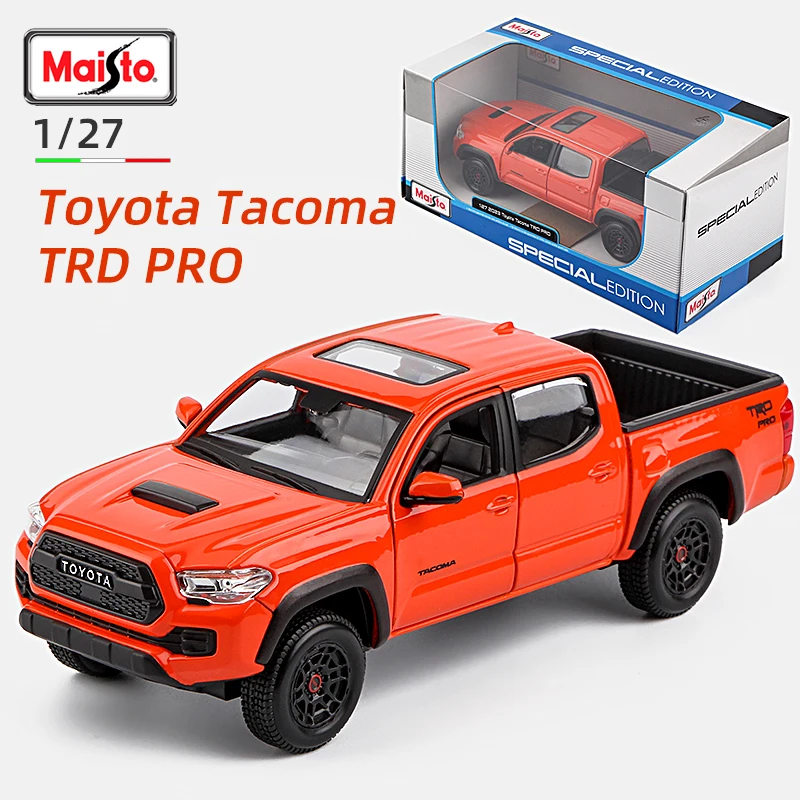 Maisto 1:27 Toyota Tacoma TRD PRD 2023 Alloy Car Model Pickup Truck Die Cast Vehicles Toys Diecast Voiture Gift Collection