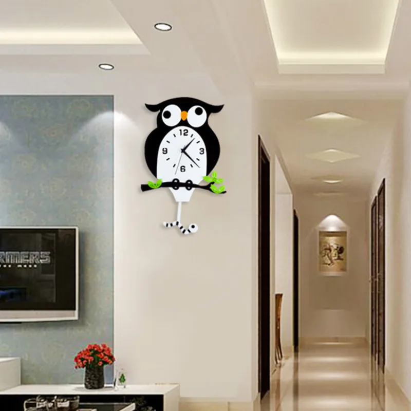 

Cute Cartoon Wall Clock Cute Silent Digital Animal Pendulum Kid Bedroom Quartz Wall Clock Zegar Home Decoration Clock