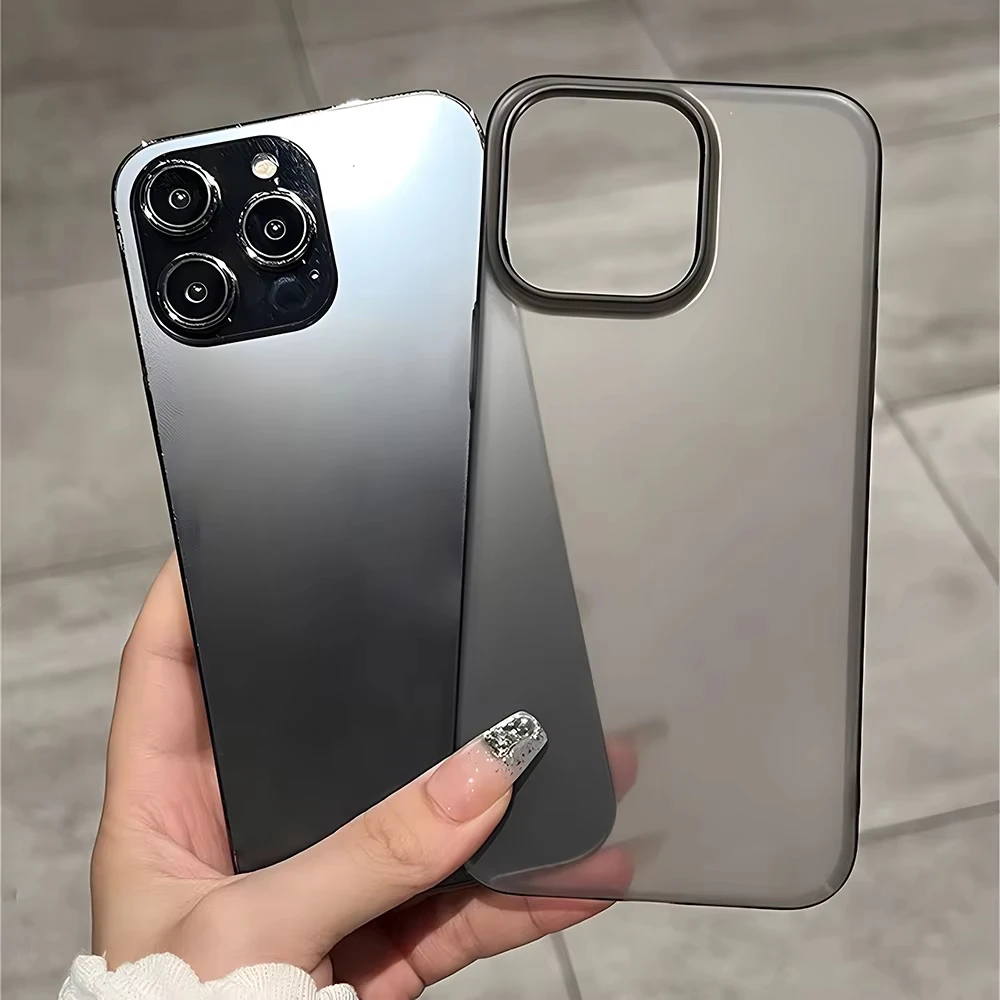 Transparente, matte, stoßfeste Handyhülle für iPhone 17 16 15 14 13 12 11 Pro Max Air 15 16 Plus 13 12 Mini Rückseiten-Stoßfänger-Schutzhülle – Detail 7