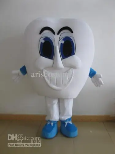 

New Adult Halloween Christmas Tooth Mascotte Fancy Cartoon Mascot Costume Plush Fancy Dress Mascot Costume