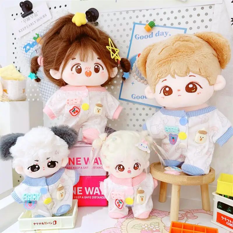 10/20cm Kawaii Mini Idol Doll Clothes Cute Candy Color Pink Blue Climbing Suit Dress Up DIY Doll Clothes for Kids Girls Fan Gift blue pink hollow photo album 3 inch kpop idol photocard holder cartoon pendant mini instax photos collect book pictures storage