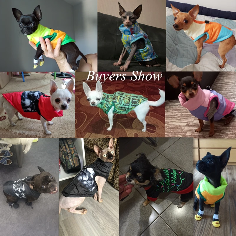 Jaqueta acolchoada à prova de vento para cães pequenos, roupas quentes, roupa de cachorro, colete pet, yorkie, chihuahua, inverno