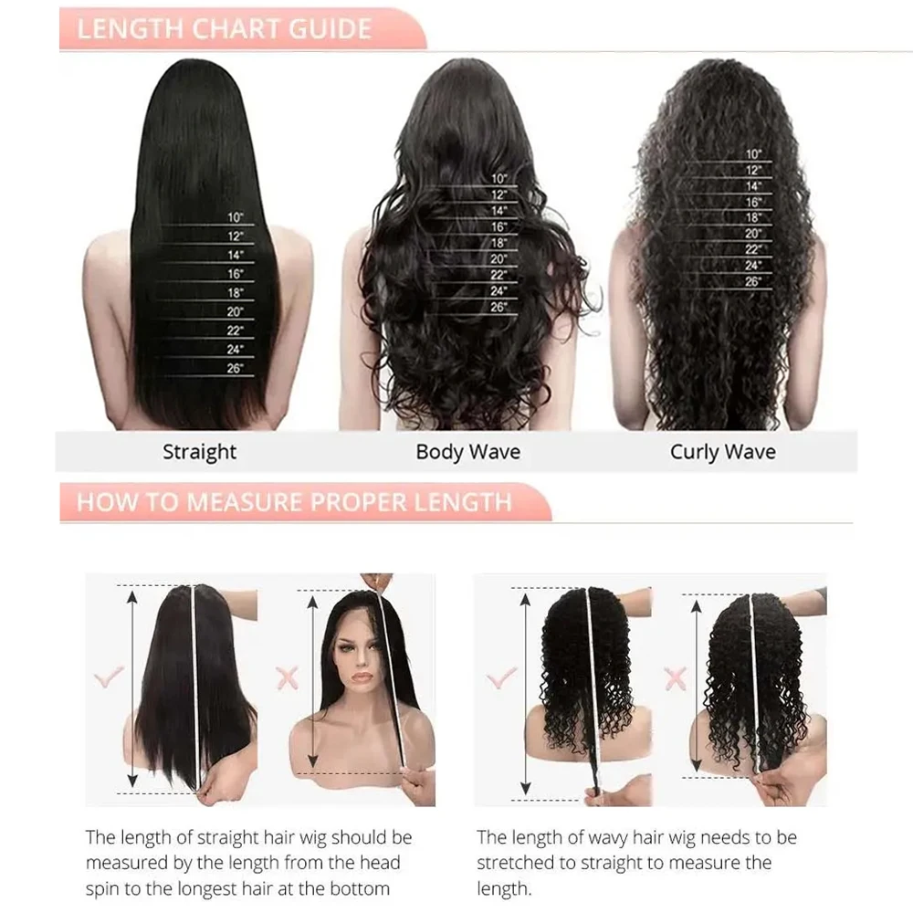 13x4 Deep Wave Lace Front Perücken aus Echthaar, vorgezupft, HD transparente Spitze, 200% Dichte, kleberlose Perücken für schwarze Frauen – Detail 10