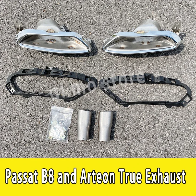 

For Arteon Shootingbrake 2019-2022 2023 VW Passat B8 2015-2019 True Exhaust Modified Stainless Steel Pipe Tail Throat Accessory