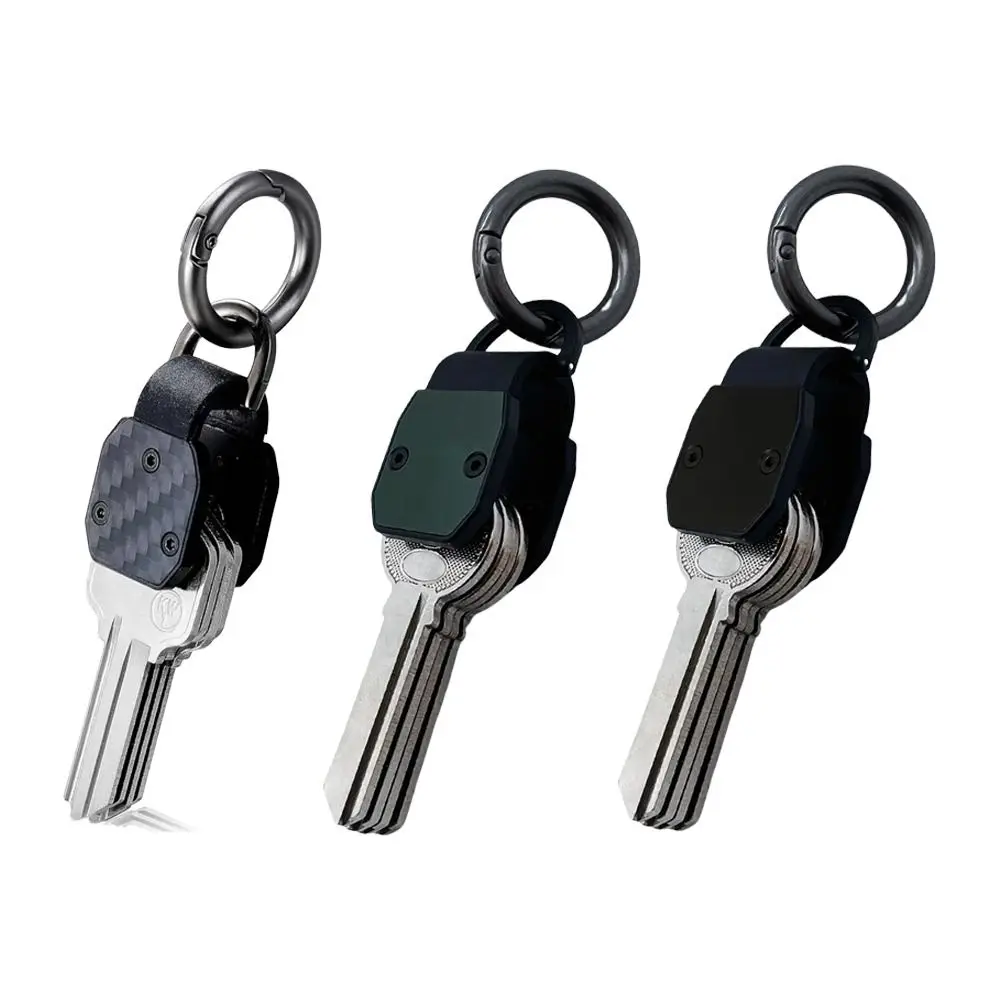 Portable Mini Key Organizer Aluminum Alloy Holds 2-6 Keys Keychain ...