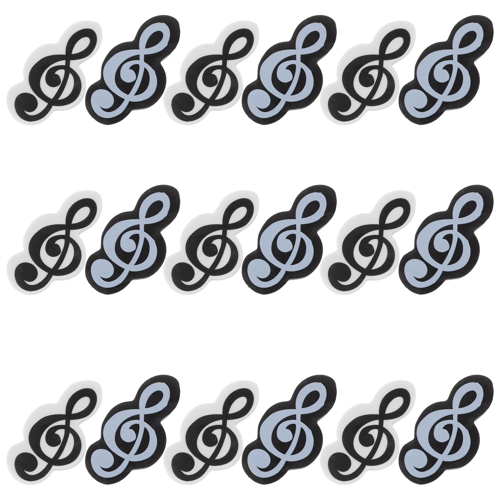 20Pcs 음악 노트 모양의 지우개 귀여운 작은 미니 지우개 Tpr 학생을위한 안전 학교 교실 보상 상품 홈