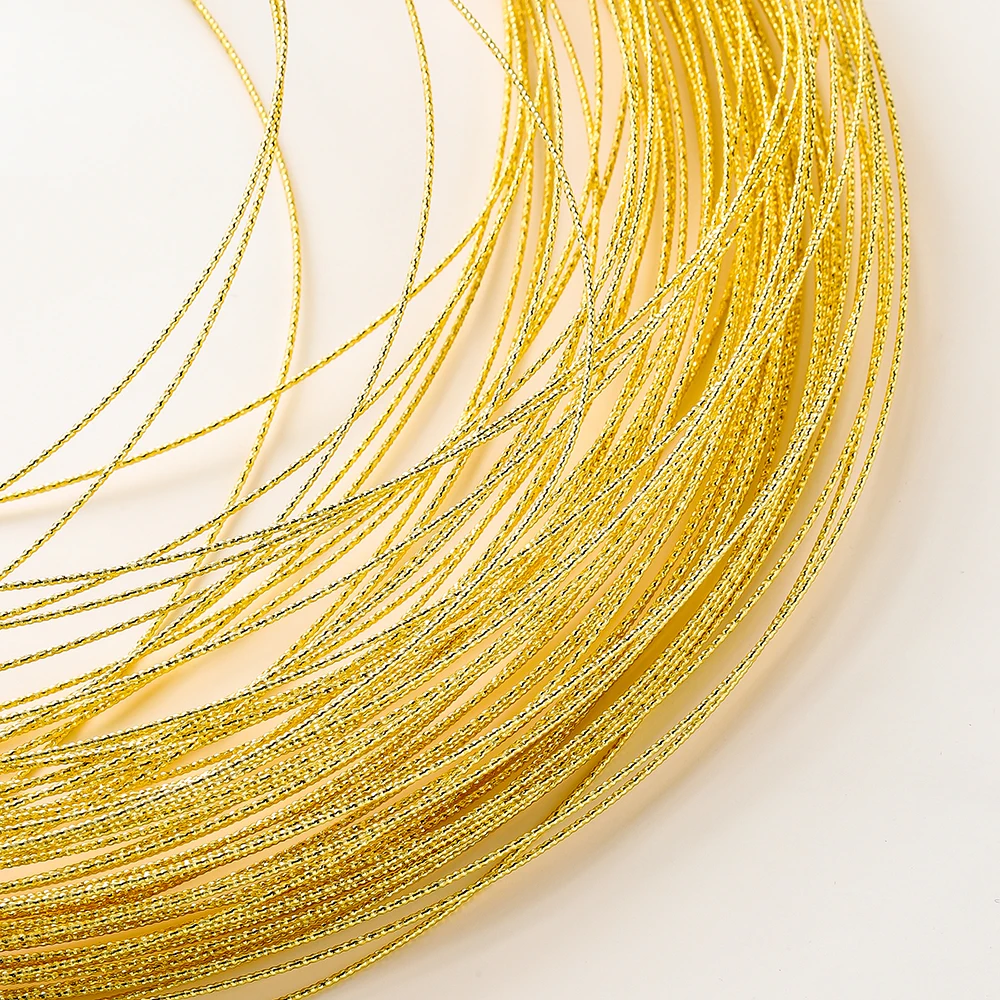 2M 14K/18K Gold Color Plated Brass 0.5 0.7 0.8 1.2mm Copper Wire Embossing for Jewelry Making Handmade DIY Jewellery Material