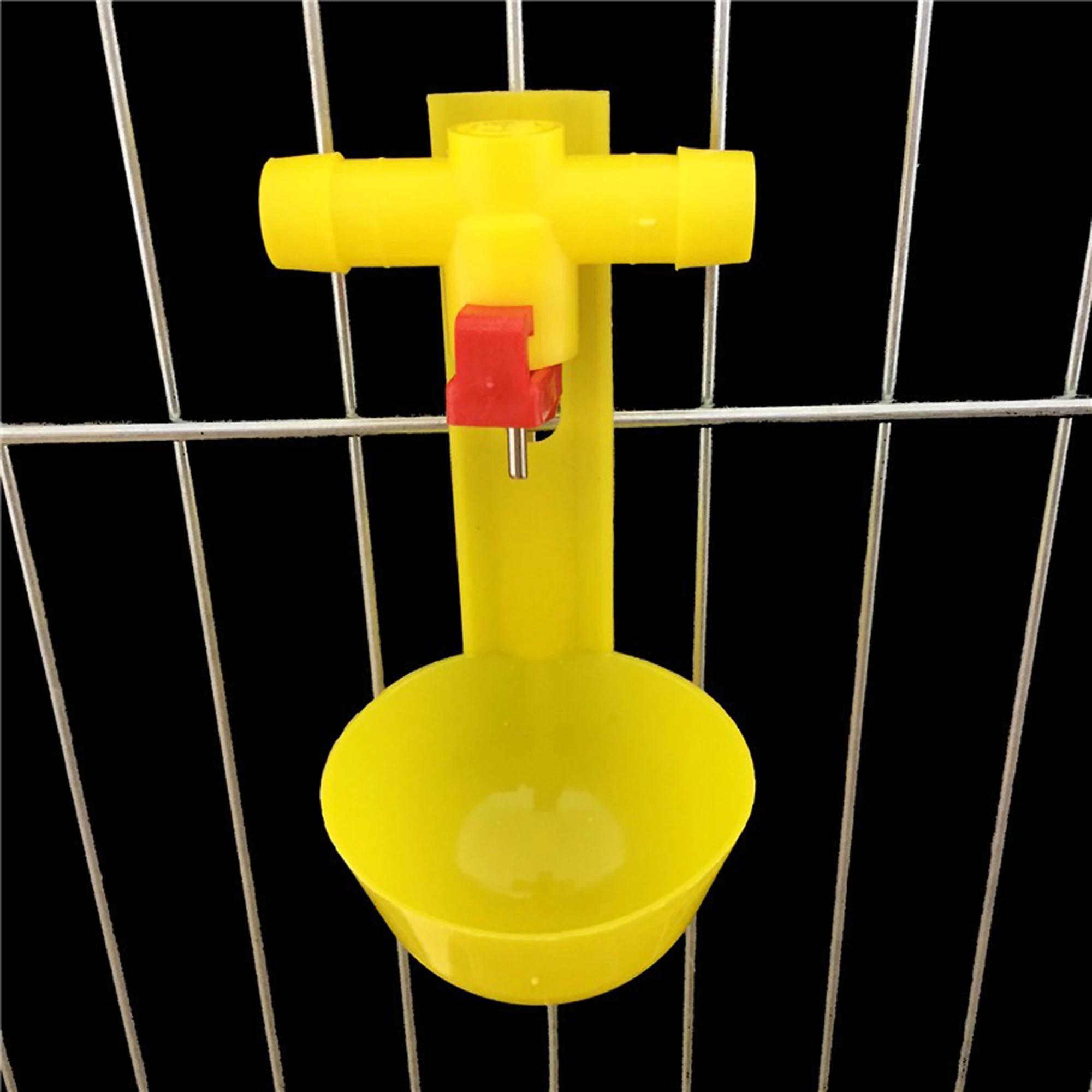 6 Sets Drinking Bowl For Birds Automatic Drinking Cup Chicken Farming Bird Drinker Tee Nipple Water Equipment