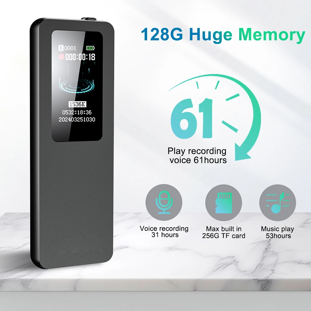 V73 Voice Activated Recording Device Dictaphone Digital Voice Recorder for Lectures Meetings 31Hours Record with Noise Reduction
