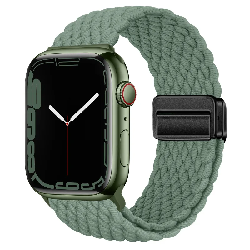 Nylon Braided Loop Strap with Magnetic Buckle - Adjustable Wristband