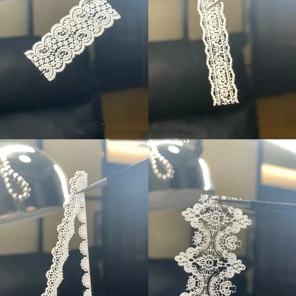 1개 3D 레이스 꽃 실리콘 네일 아트 몰드 빈티지 프렌치 레이스 네일 조각 템플릿 DIY 데코레이션 매니큐어 스텐실 도구