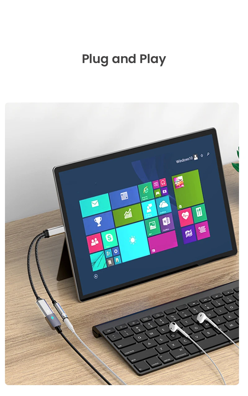 2-in-1 USB C auf 3,5 mm Kopfhörer- und Ladegerät-Adapter, USB C PD 3.0-Anschluss auf Aux-Audio-Buchse mit PD-Schnelllade-Dongle-Kabel – Detail 3