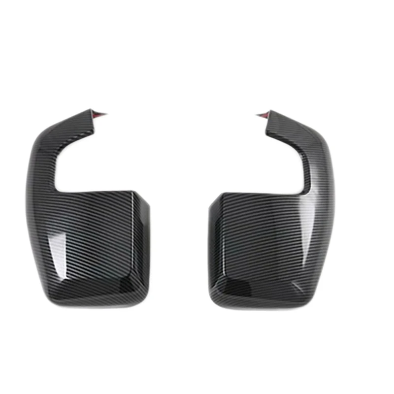 Car Carbon Rear View Side Glass Mirror Cover Trim Caps for Ford Transit Tourneo Custom