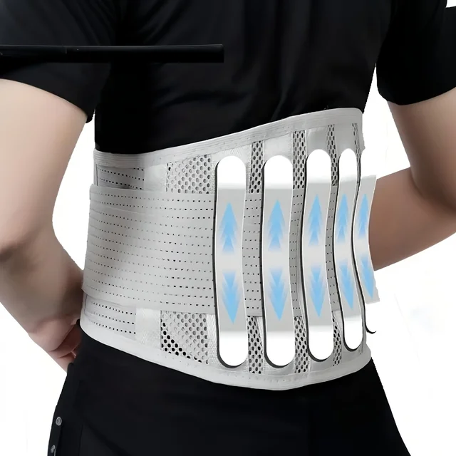5 Reinforced Compression Waist Support Beltm,Elastic Compression with Breathable Mesh Back Support -for Standing,Working 2