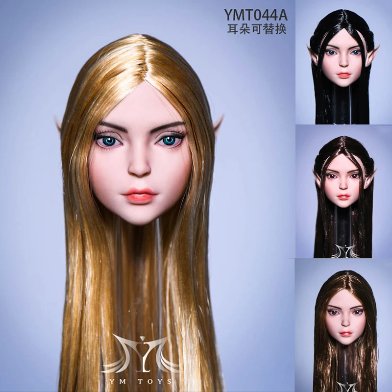 

YMTOYS YMT044 1/6 Female Head Sculpt with Replaceable Elf Ear Soldier Head Carving Fit 12'' Action Figure Body Doll In Stock