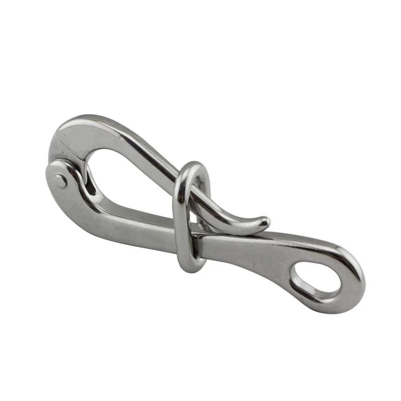 10PCS Pelican Hook And Eye with Quick Release link 316 Stainless Steel 100mm Crane Hooks for Sailing Boat Yacht Accessories