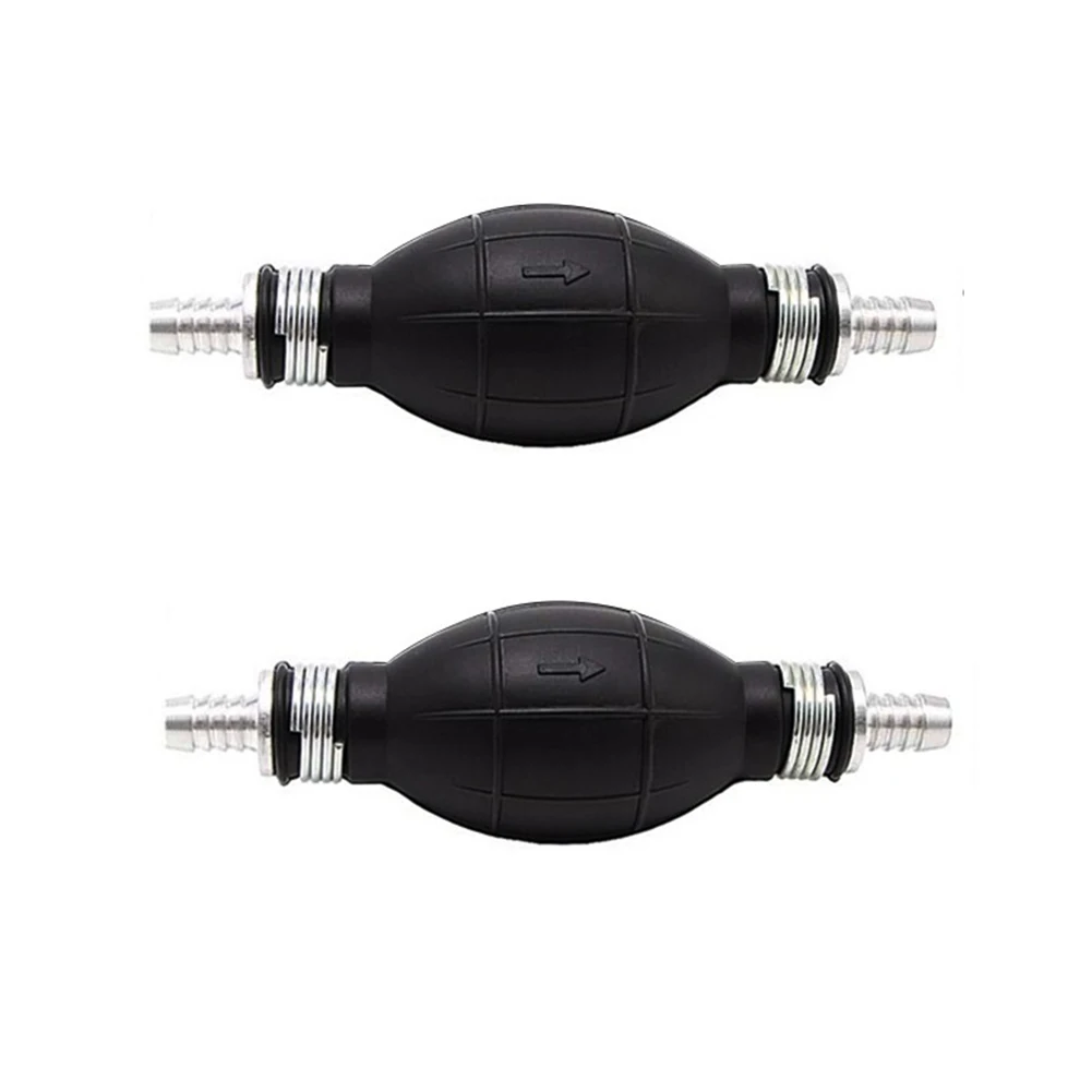 2pcs Bulb-type Rubber Fuel Transfer Vacuum Fuel Line One-way Valve Pump Line Hose Hand Primer Gasoline Pump oil transfer pump