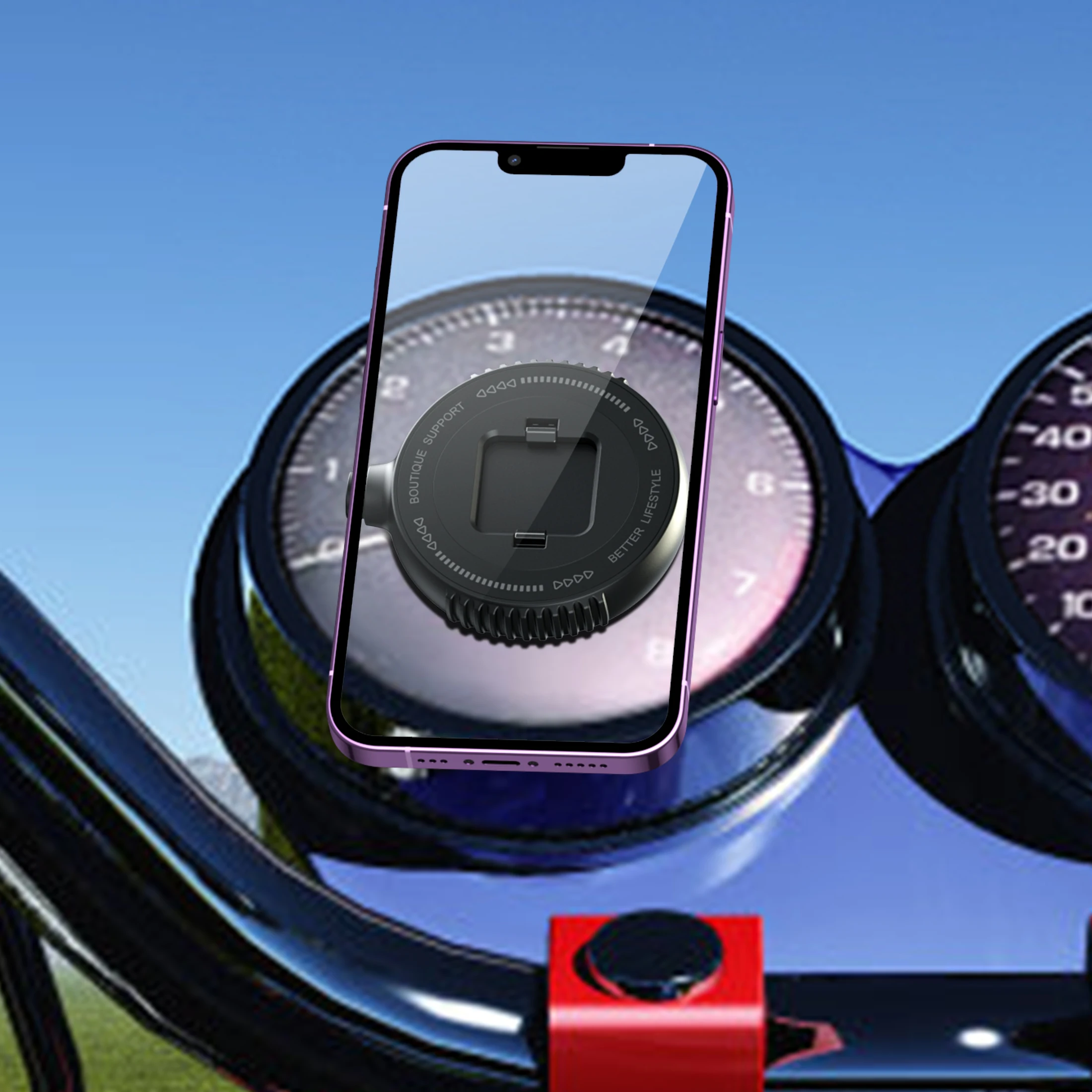 Versatile Magnetic Snap Phone Mount - 360° Rotating, Universal