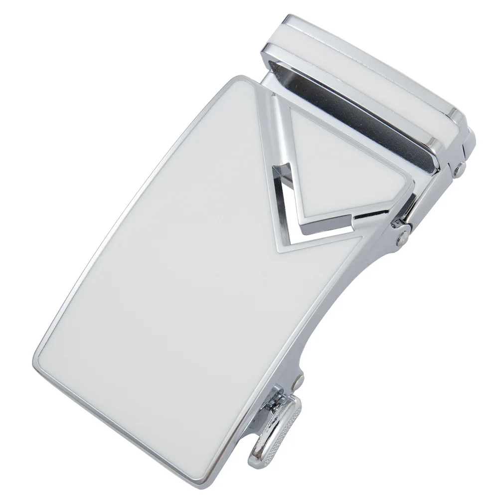 Alloy Automatic Buckle Belt Buckles Men's Wedding Party Unique Plaque for 3.5cm Designer Ratchet Belts White mens belt toothless automatic buckle belt