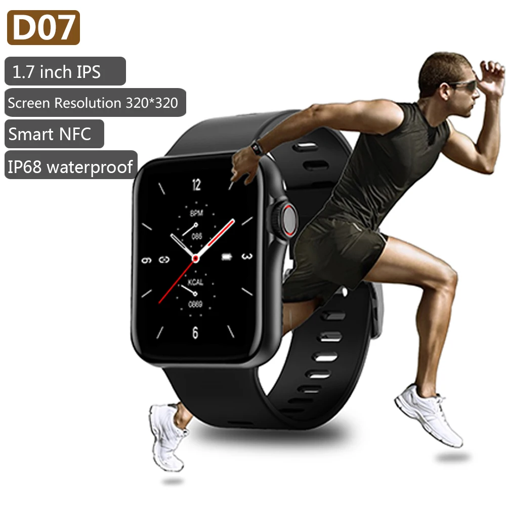 

Smart Watch Men Women Bluetooth Call Waterproof Blood Pressure NFC 1.7 Inch Fitness Sport Smartwatch Full Touch Montre Homme